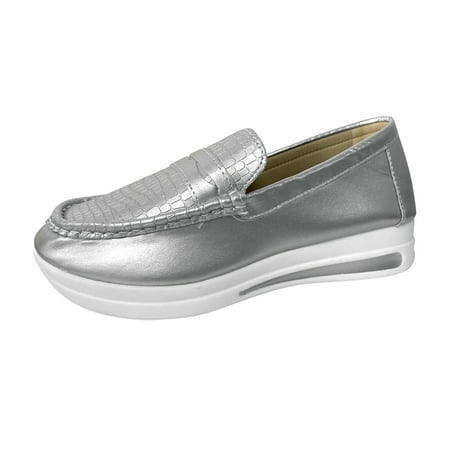 Casual Shoes For Men Ladies Fashion Leather Round Toe Low Top Overfoot Thick Sole Casual Shoes Women S Business Casual Shoes Pu Silver 41
Casual Shoes For Men Ladies Fashion Leather Round Toe Low Top Overfoot Thick Sole Casual Shoes Women S Business Casual Shoes Pu Silver 41