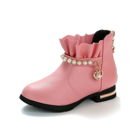 SIMANLAN Girl Ankle Boot Pleated Dress Booties Plush Lined Princess Boots Girls Non-Slip Shoes Kids Zipper Short Bootie Pink 10.5toddlers
SIMANLAN Girl Ankle Boot Pleated Dress Booties Plush Lined Princess Boots Girls Non-Slip Shoes Kids Zipper Short Bootie Pink 10.5toddlers
