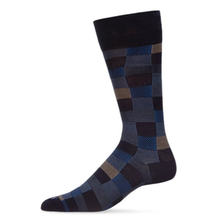 MeMoi Men s Checkerboard Plaid Bamboo Blend Dress Crew Sock - Mens - Male