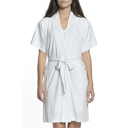 P.Jamas Knit Butterknit Short Robe 347660