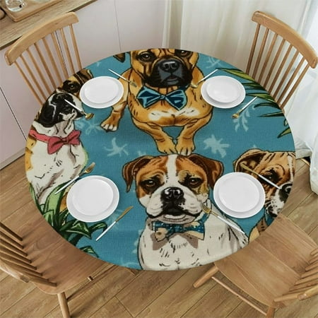 Patifu Dogs Pineapples Bow Tie Round Table Cover Stain Resistant Washable Indoor Outdoor Tablecloth Kitchen Dining Wedding Parties 100% Polyester Fiber 54-58 
Patifu Dogs Pineapples Bow Tie Round Table Cover Stain Resistant Washable Indoor Outdoor Tablecloth Kitchen Dining Wedding Parties 100% Polyester Fiber 54-58