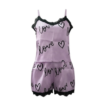 BIZIZA Women Pajama Set Soft Cami Top and Shorts Plus Size 2 Piece PJ Sets Sleepwear Loungewear V Neck Purple S
BIZIZA Women Pajama Set Soft Cami Top and Shorts Plus Size 2 Piece PJ Sets Sleepwear Loungewear V Neck Purple S