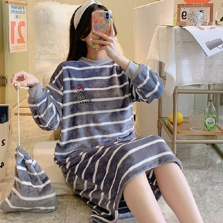 PIKADINGNIS Young Girl Warm Flannel Nightdress Long Sleeve Autumn Winter Nightgowns & Sleepshirts Women Sleepwear Shirt Home Wear Clohtes
PIKADINGNIS Young Girl Warm Flannel Nightdress Long Sleeve Autumn Winter Nightgowns & Sleepshirts Women Sleepwear Shirt Home Wear Clohtes