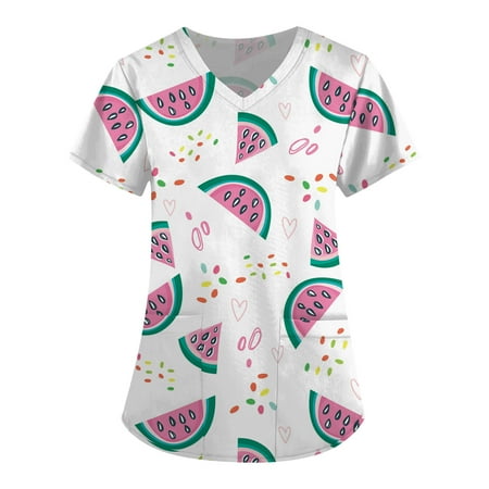 Yubatuo Women Plus Size Scrubs Top with Pockets V-Neck Short Sleeve Animal Print Work Blouse for Women Hot Pink 4XL
Yubatuo Women Plus Size Scrubs Top with Pockets V-Neck Short Sleeve Animal Print Work Blouse for Women Hot Pink 4XL
