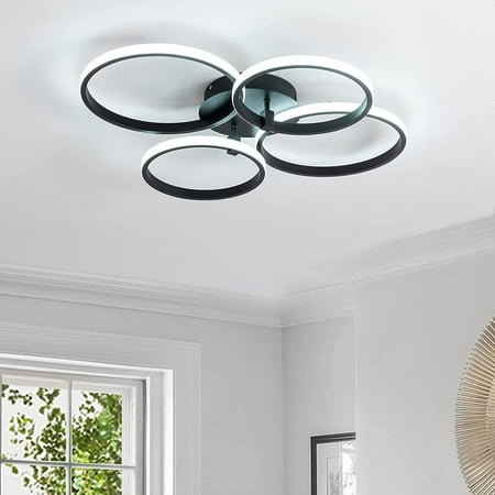 DTLYH LED Ceiling Light Modern Flush Mount Light Fixture 4 Ring 38W Ceiling Lights for Bedroom Kitchen Living Room Ceiling Lamp Cool White 6000K Black
DTLYH LED Ceiling Light Modern Flush Mount Light Fixture 4 Ring 38W Ceiling Lights for Bedroom Kitchen Living Room Ceiling Lamp Cool White 6000K Black