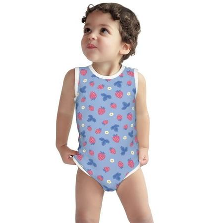 Vsdgher Strawberry And Flowers Print Baby Unisex Baby Cotton Sleeveless Bodysuits Soft and velvety comfortable and breathable
Vsdgher Strawberry And Flowers Print Baby Unisex Baby Cotton Sleeveless Bodysuits Soft and velvety comfortable and breathable
