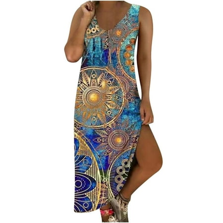Maternity Dress Plus Size Dress for Women Women Casual Plus Size Print V-neck Pockets Sleeveless Maxi Long Dress Savings Clearance Deals Dresses for Women Bridesmaid Dresses Blue S
Maternity Dress Plus Size Dress for Women Women Casual Plus Size Print V-neck Pockets Sleeveless Maxi Long Dress Savings Clearance Deals Dresses for Women Bridesmaid Dresses Blue S