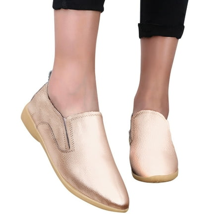 NEGJ Fashion Womens Breathable Lace Up Shoes Flats Casual Shoes