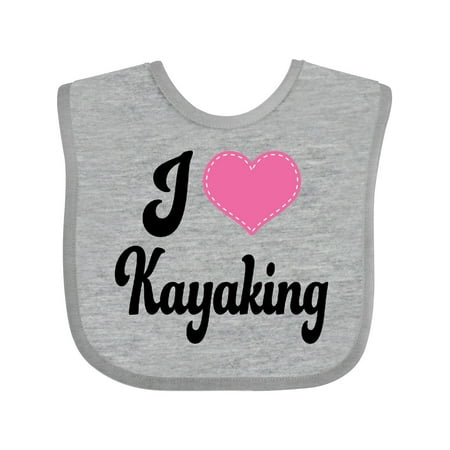 Inktastic Kayak Gifts I Love Kayaking Gift Baby Girl Bib