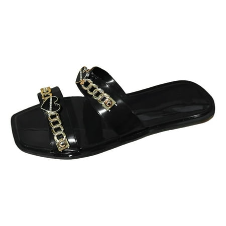 WNVMWI Sandals Women House Slippers Beach Spring Sandals Black Shoes Slippers Flip Flops Summer Casual Transparent Square Head Love Metal Decoration Outer Wear Beach Large Size Sandals Slippe Size 37
WNVMWI Sandals Women House Slippers Beach Spring Sandals Black Shoes Slippers Flip Flops Summer Casual Transparent Square Head Love Metal Decoration Outer Wear Beach Large Size Sandals Slippe Size 37