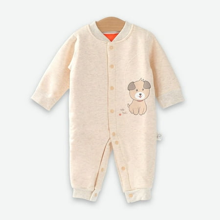 Baby Jumpsuit Plus Velvet Thick Thermal Underwear Newborn Clothes Autumn And Winter Cotton Boneless Baby Ha Clothes Pajamas Climbing Clothes yellow 80cm
Baby Jumpsuit Plus Velvet Thick Thermal Underwear Newborn Clothes Autumn And Winter Cotton Boneless Baby Ha Clothes Pajamas Climbing Clothes yellow 80cm