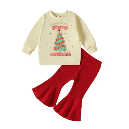 BSDHBS Outfits for Girls Kids Toddler Baby Girls Autumn Winter Christmas Print Cotton Long Sleeve Tops Bell Bottom Set Clothes
BSDHBS Outfits for Girls Kids Toddler Baby Girls Autumn Winter Christmas Print Cotton Long Sleeve Tops Bell Bottom Set Clothes