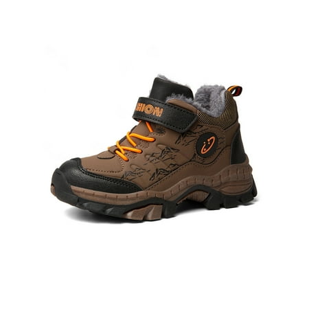 Gomelly Children Winter Boot Color Block Hiking Bootie Plush Lined Snow Boots Non-slip Warm Booties Walking Sports Outdoor Shoe Brown 4Y
Gomelly Children Winter Boot Color Block Hiking Bootie Plush Lined Snow Boots Non-slip Warm Booties Walking Sports Outdoor Shoe Brown 4Y