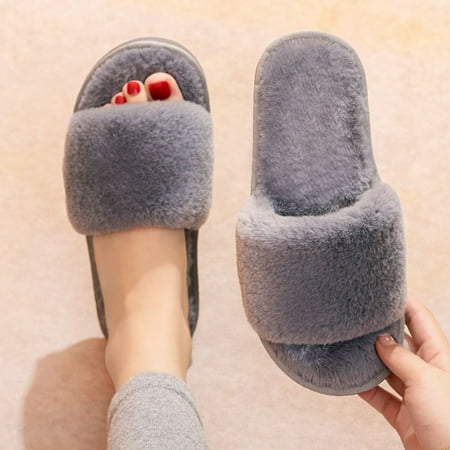 Women s Fuzzy Cross Band House Slippers Soft Plush Furry Fur Open Toe Cozy Memory Foam Winter Warm Comfy Slip On Breathable Sandals Indoor Outdoor Slippers for Women and Girls
Women s Fuzzy Cross Band House Slippers Soft Plush Furry Fur Open Toe Cozy Memory Foam Winter Warm Comfy Slip On Breathable Sandals Indoor Outdoor Slippers for Women and Girls