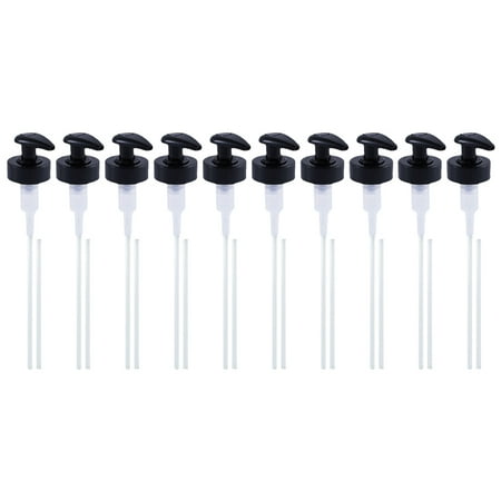 

12 Sets of Oyster Sauce Bottle Squeeze Pumps Ketchup Press Nozzle Pumps (Black)