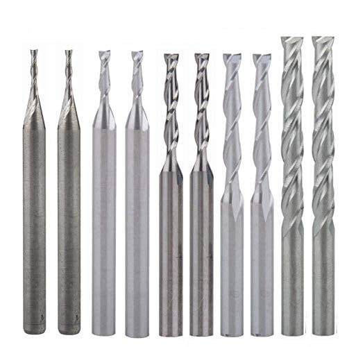 HOZLY Titanium Nitride Coated Carbide PCB CNC Drill Bits Router 1.5mm Pack of 10
