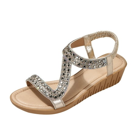 LIANGP Women s Sandals Ladies Ethnic Style Summer Rhinestone Decorative Slope Heel Thick Sole Fashion Sandals Women s Shoes Gold Size 6.5
LIANGP Women s Sandals Ladies Ethnic Style Summer Rhinestone Decorative Slope Heel Thick Sole Fashion Sandals Women s Shoes Gold Size 6.5