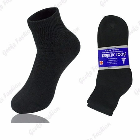 Mens Women Diabetic Health Quarter/Ankle Circulatory Cotton Socks 10-13 3 Pairs Black
Mens Women Diabetic Health Quarter/Ankle Circulatory Cotton Socks 10-13 3 Pairs Black