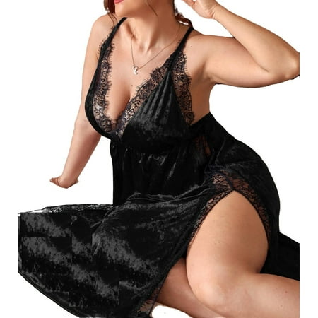 Sexy Plain Spaghetti Strap Slip Dress Black Sleeveless Plus Size Nightgowns & Sleepshirts
Sexy Plain Spaghetti Strap Slip Dress Black Sleeveless Plus Size Nightgowns & Sleepshirts