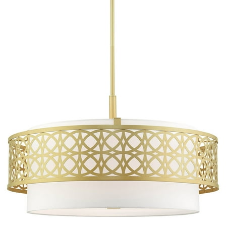 Livex Lighting 49870 Calinda 5 Light 25 Wide Drum Chandelier - Gold
