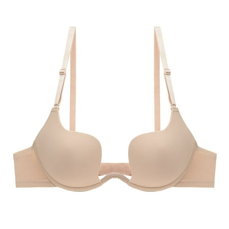 Underwear For Girl Deep V Gathered Hanging Neck Beautiful Back U Shaped Open Back Bras