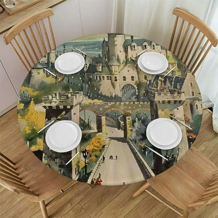 Patifu Castle Round Table Cover Stain Resistant Washable Indoor Outdoor Tablecloth Kitchen Dining Wedding Parties Waterproof Fabric 100% Polyester 38-42
Patifu Castle Round Table Cover Stain Resistant Washable Indoor Outdoor Tablecloth Kitchen Dining Wedding Parties Waterproof Fabric 100% Polyester 38-42