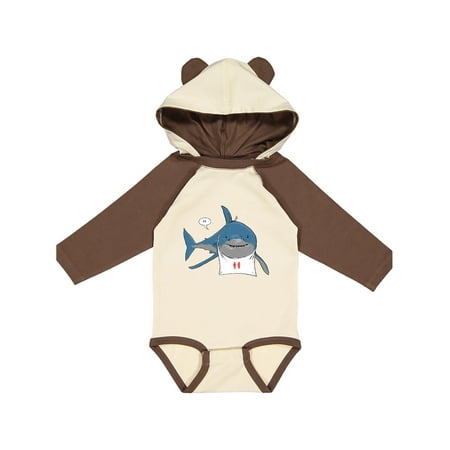 Inktastic Shark Dinner Gift Baby Boy or Baby Girl Long Sleeve Bodysuit
