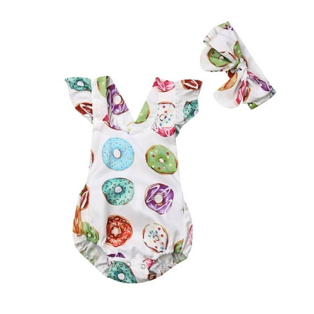Baby Clothes Newborn Infant Baby Girls Sleeveless Donut Print Bodysuit Outfits Clothes+ Headband 2pcs
Baby Clothes Newborn Infant Baby Girls Sleeveless Donut Print Bodysuit Outfits Clothes+ Headband 2pcs