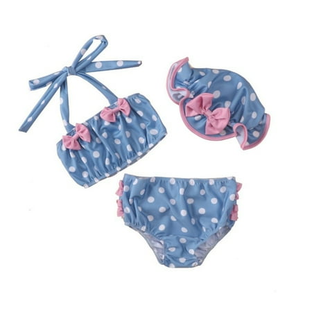 Uccdo 3Pcs Baby Girls Striped Bowknot Swimsuit Toddler Halter Bikini Trunks Beach Hat Set 0-4Y
Uccdo 3Pcs Baby Girls Striped Bowknot Swimsuit Toddler Halter Bikini Trunks Beach Hat Set 0-4Y