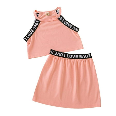 Fesfesfes Toddler Kids Baby Girls Summer Letter Edge Printed Sling Top Skirt Clothes Suit
Fesfesfes Toddler Kids Baby Girls Summer Letter Edge Printed Sling Top Skirt Clothes Suit