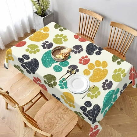 Colorful Dog Paw Print Tablecloth Paw Table Cloth Cover Washable Polyester Rectangle 60 X 84 Inch Dining Decorative for Holiday Home Party Wedding Picnic
Colorful Dog Paw Print Tablecloth Paw Table Cloth Cover Washable Polyester Rectangle 60 X 84 Inch Dining Decorative for Holiday Home Party Wedding Picnic