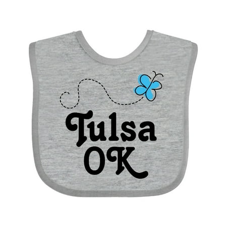 Inktastic Tulsa Oklahoma butterfly Gift Baby Girl Bib 
Inktastic Tulsa Oklahoma butterfly Gift Baby Girl Bib