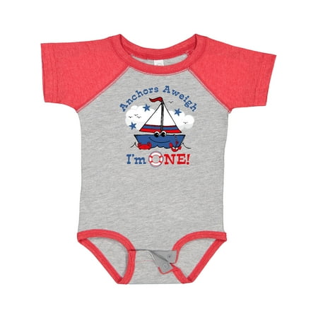 Inktastic Little Sailboat 1st Birthday Gift Baby Boy Bodysuit