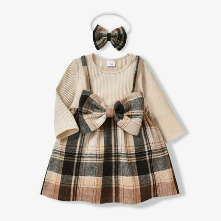 PatPat Baby Girl Dress Newborn Infant Plaid Dress Ruffle Sleeve Toddler Suspender Dress with Bowknot Headband
PatPat Baby Girl Dress Newborn Infant Plaid Dress Ruffle Sleeve Toddler Suspender Dress with Bowknot Headband