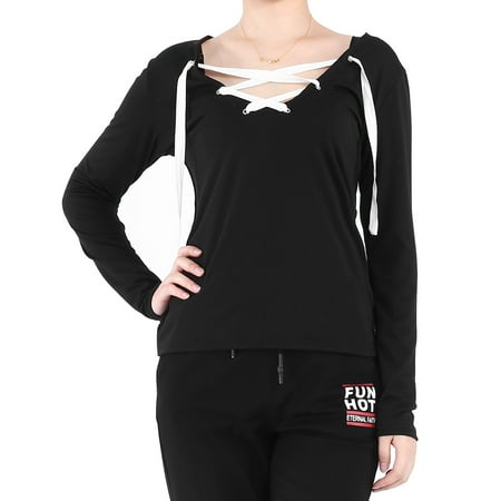 WALFRONT 2 Colors S/M/L/XL Fashionable Women Lady Long Sleeve Pullover Shirts Female Blouse , Pullover Shirts, Women Blouse