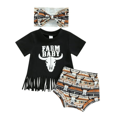 Baby Girl Clothes Cow Letter Print Short Sleeve Tassel Tshirt and Shorts Headband Set 6m 12m 18m 24m Boho Summer Clothes
Baby Girl Clothes Cow Letter Print Short Sleeve Tassel Tshirt and Shorts Headband Set 6m 12m 18m 24m Boho Summer Clothes