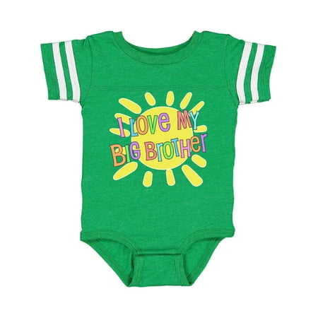 Inktastic I Love my Big Brother- sun and rainbow letters Gift Baby Boy or Baby Girl Bodysuit
Inktastic I Love my Big Brother- sun and rainbow letters Gift Baby Boy or Baby Girl Bodysuit