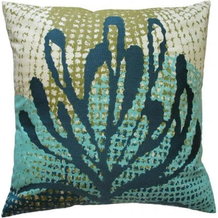 Koko Company Ecco- Pillow Cotton- Print And Embroidery- Leaf. Koko Company Ecco- Pillow Cotton- Print And Embroidery- Leaf.
