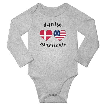 Danish and American Love Heart Baby Long Slevve Bodysuits Unisex Gifts (Gray 6-12 Months)
Danish and American Love Heart Baby Long Slevve Bodysuits Unisex Gifts (Gray 6-12 Months)