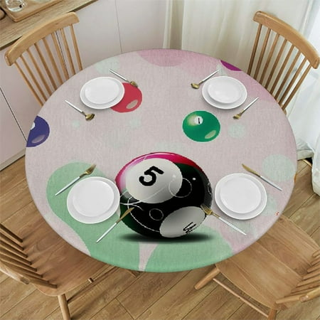 Pool Ball Round Table Cover Stain Resistant Washable Kitchen Dining Wedding Parties 100% Polyester Fiber 42-46
Pool Ball Round Table Cover Stain Resistant Washable Kitchen Dining Wedding Parties 100% Polyester Fiber 42-46
