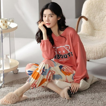 CoCopeaunt Spring and autumn daily ladies long-sleeved cute cotton pajamas female sets of sweet home wear set pajamas pjamas for women
CoCopeaunt Spring and autumn daily ladies long-sleeved cute cotton pajamas female sets of sweet home wear set pajamas pjamas for women