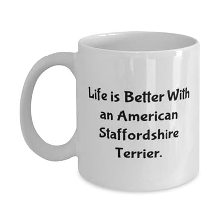 Fancy American Staffdshire Terrier Dog 11oz Mug Life is Better With an American Perfect f Pet Lovers Birthday
Fancy American Staffdshire Terrier Dog 11oz Mug Life is Better With an American Perfect f Pet Lovers Birthday