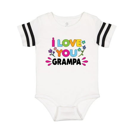 Inktastic I Love You Grampa with Flowers Gift Baby Girl Bodysuit