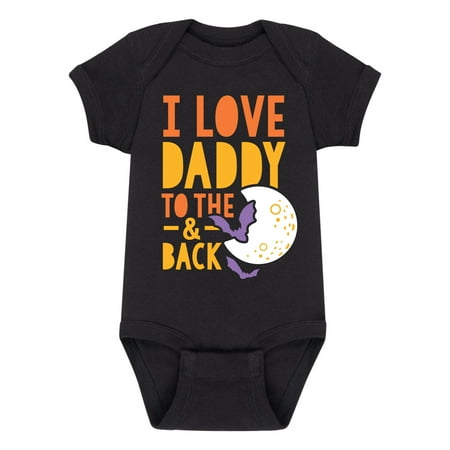Instant Message - Love Daddy Halloween Moon - Infant Baby One Piece
