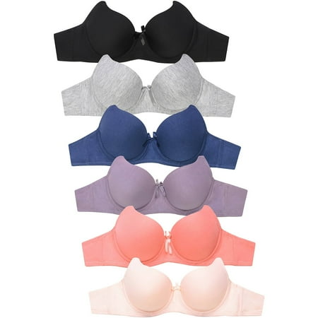 DailyWear Womens Everyday 6 Pack of Bras 34C 4328P