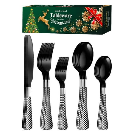 Vokewalm Flatware Set for 4 | 20 Pieces Silverware Set Forks Spoons and Knives Set | Mirror Polishes Stainless Steel Cutlery Utensil Set Durable Home Kitchen Eating Tableware Set
Vokewalm Flatware Set for 4 | 20 Pieces Silverware Set Forks Spoons and Knives Set | Mirror Polishes Stainless Steel Cutlery Utensil Set Durable Home Kitchen Eating Tableware Set