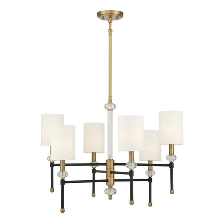 Savoy House 1-1887-6-143 Tivoli 6 Light Chandelier in Matte Black with Warm Brass Accents (28 W x 20 H)
Savoy House 1-1887-6-143 Tivoli 6 Light Chandelier in Matte Black with Warm Brass Accents (28 W x 20 H)