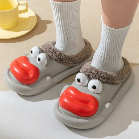 CoCopeanut New Waterproof Velvet Cotton Women Men Slippers 2022 Home Funny Style Plus Velvet Cartoon Leisure for Couple Fun Slippers
CoCopeanut New Waterproof Velvet Cotton Women Men Slippers 2022 Home Funny Style Plus Velvet Cartoon Leisure for Couple Fun Slippers