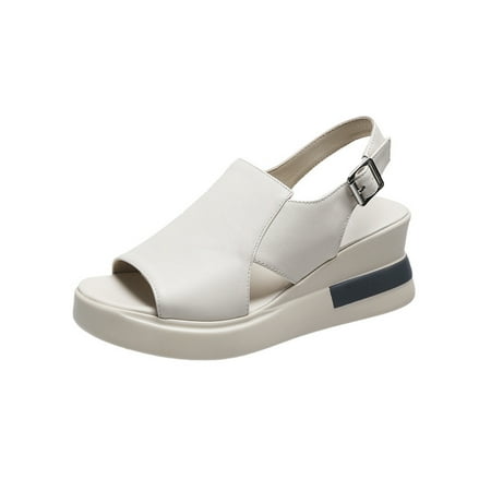 Welliumy Womens Sandals Platform Casual Shoes Ankle Buckle Wedge Sandal Walking Wedges Outdoor Slingback Summer Beige 5.5
Welliumy Womens Sandals Platform Casual Shoes Ankle Buckle Wedge Sandal Walking Wedges Outdoor Slingback Summer Beige 5.5