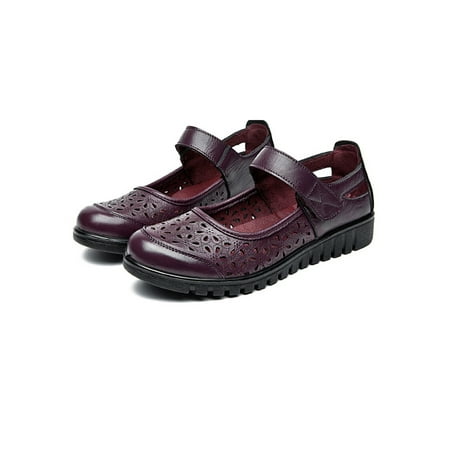 Rotosw Ladies Flats Ankle Strap Mary Jane Sandals Flat Comfort Shoes Lightweight Magic Tape Leather Sandal Dance Non-Slip Purple 5
Rotosw Ladies Flats Ankle Strap Mary Jane Sandals Flat Comfort Shoes Lightweight Magic Tape Leather Sandal Dance Non-Slip Purple 5